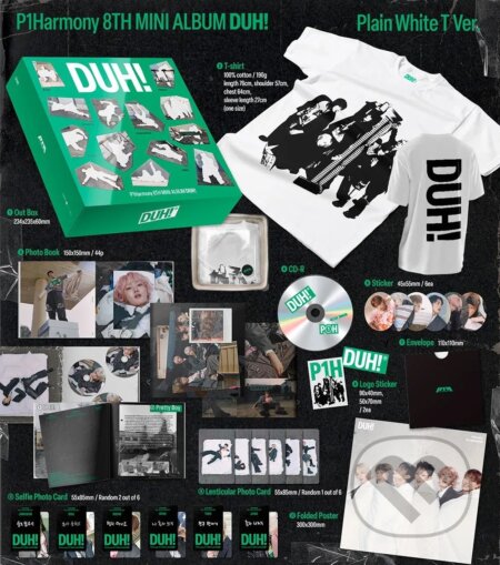 Hudobné CD: P1Harmony: Duh! / Plain White T-shirt edition (Bertus). Bertus, 2025 Hudobné CD: P1Harmony: Duh! / Plain White T-shirt edition (Bertus). Bertus, 2025