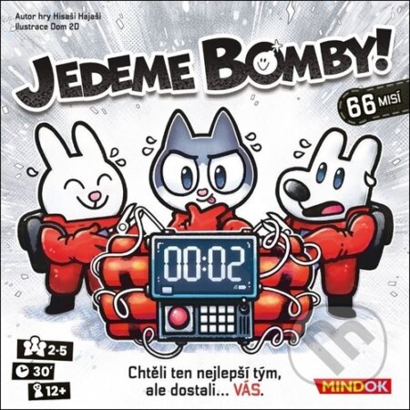 Spoločenská hra: Jedeme bomby! (Mindok). Mindok, 2025 Spoločenská hra: Jedeme bomby! (Mindok). Mindok, 2025