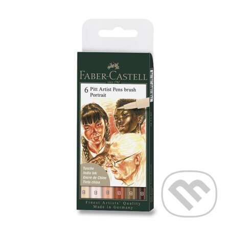 Faber-Castell Pitt Artist Pen Brush Portrait - súprava 6 ks (Faber-Castell). Faber-Castell, 2025 Faber-Castell Pitt Artist Pen Brush Portrait - súprava 6 ks (Faber-Castell). Faber-Castell, 2025