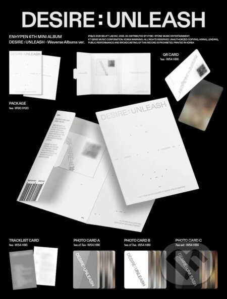 Hudobné CD: Enhypen: Desire: Unleash / Weverse Digital edition (Bertus). Bertus, 2025 Hudobné CD: Enhypen: Desire: Unleash / Weverse Digital edition (Bertus). Bertus, 2025