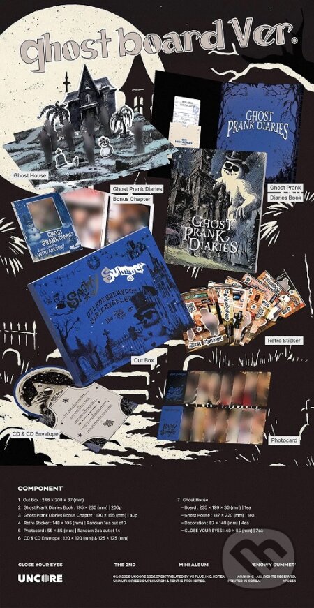 Hudobné CD: Close Your Eyes: Snowy Summer / Ghost Board edition (Bertus). Bertus, 2025 Hudobné CD: Close Your Eyes: Snowy Summer / Ghost Board edition (Bertus). Bertus, 2025