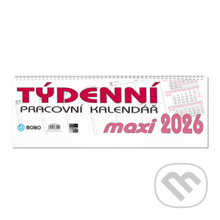 Pracovní kalendář 2026 Maxi - stolní kalendář (BOBO BLOK). BOBO BLOK, 2025 Pracovní kalendář 2026 Maxi - stolní kalendář (BOBO BLOK). BOBO BLOK, 2025