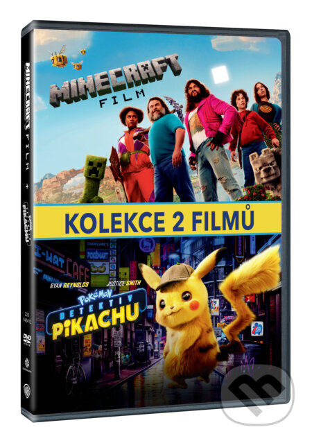 Film: Minecraft film + Pokémon: Detektiv Pikachu kolekce 2 filmů 2DVD (Magicbox) (DVD). Magicbox, 2025 Film: Minecraft film + Pokémon: Detektiv Pikachu kolekce 2 filmů 2DVD (Magicbox) (DVD). Magicbox, 2025