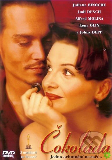 Film: Čokoláda (Lasse Hallström a Alfred Molina) (DVD). , 2000 Film: Čokoláda (Lasse Hallström a Alfred Molina) (DVD). , 2000