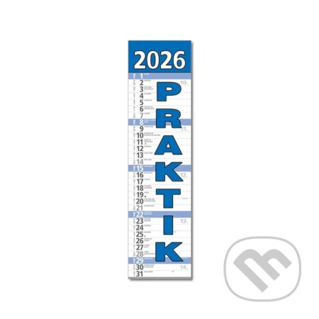 Nástenný kalendár Praktik 2026 (modrý) (Spektrum grafik). Spektrum grafik, 2025 Nástenný kalendár Praktik 2026 (modrý) (Spektrum grafik). Spektrum grafik, 2025
