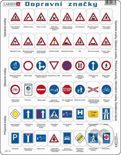 Puzzle: Puzzle Dopravní značky (deskové) (Larsen). Larsen Puzzle: Puzzle Dopravní značky (deskové) (Larsen). Larsen