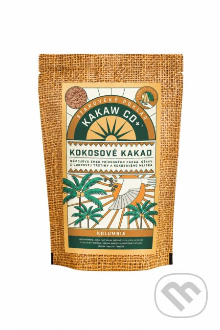 Kávy a čaje: Kokosové kakao 100 g (Kakaw Co+). Kakaw Co+, 2025 Kávy a čaje: Kokosové kakao 100 g (Kakaw Co+). Kakaw Co+, 2025
