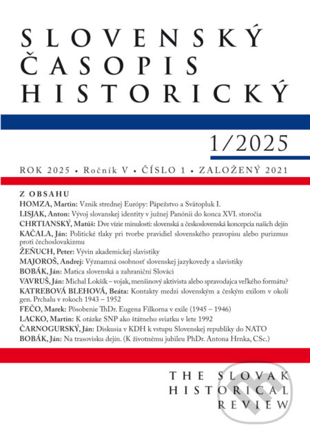 Slovenský časopis historický 1/2025 (Vydavateľstvo Spolku slovenských spisovateľov). Vydavateľstvo Spolku slovenských spisovateľov, 2025 Slovenský časopis historický 1/2025 (Vydavateľstvo Spolku slovenských spisovateľov). Vydavateľstvo Spolku slovenských spisovateľov, 2025