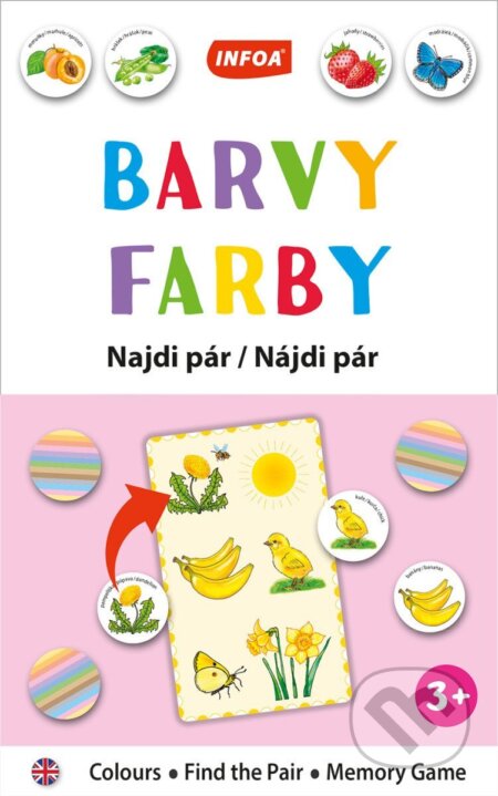 Spoločenská hra: Najdi pár - Barvy / Nájdi pár - Farby (neuveden). INFOA, 2025 Spoločenská hra: Najdi pár - Barvy / Nájdi pár - Farby (neuveden). INFOA, 2025