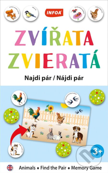 Spoločenská hra: Najdi pár - Zvířata / Nájdi pár - Zvieratá (INFOA). INFOA, 2025 Spoločenská hra: Najdi pár - Zvířata / Nájdi pár - Zvieratá (INFOA). INFOA, 2025