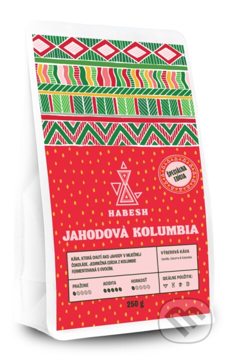 Kávy a čaje: Habesh Jahodová Kolumbia 250 g (Habesh). Habesh, 2025 Kávy a čaje: Habesh Jahodová Kolumbia 250 g (Habesh). Habesh, 2025