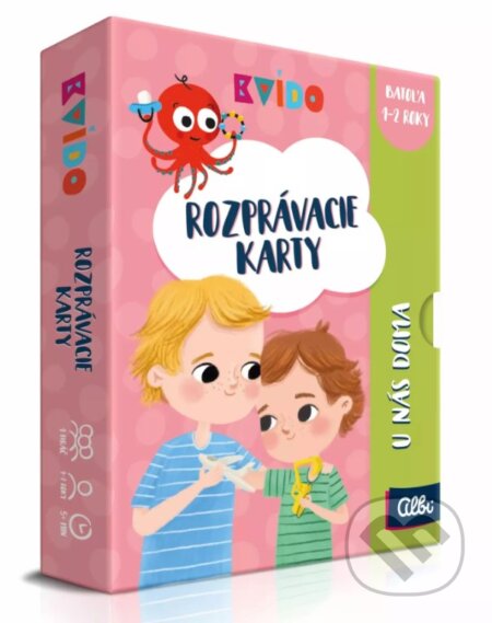 Spoločenská hra: Kvído: Rozprávacie karty - U nás doma (Albi). Albi, 2025 Spoločenská hra: Kvído: Rozprávacie karty - U nás doma (Albi). Albi, 2025