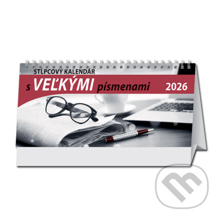 Stolový stĺpcový kalendár s veľkými písmenami 2026 (Spektrum grafik). Spektrum grafik, 2025 Stolový stĺpcový kalendár s veľkými písmenami 2026 (Spektrum grafik). Spektrum grafik, 2025