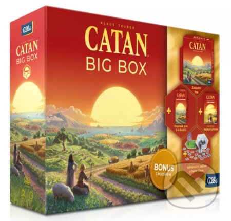 Společenská hra: Catan Big Box (redesign 2025) (Klaus Teuber). Albi, 2025 Společenská hra: Catan Big Box (redesign 2025) (Klaus Teuber). Albi, 2025