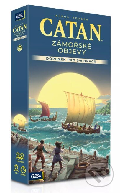 Společenská hra: Catan: Zámorské objavy 5-6 hráčov edícia 2025 (Albi). Albi, 2025 Společenská hra: Catan: Zámorské objavy 5-6 hráčov edícia 2025 (Albi). Albi, 2025