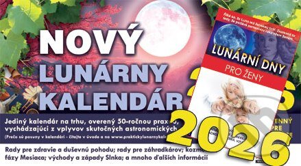 Kniha: Lunární dny pro Ženy + Lunárný Kalendár 2026 (Jakubec Vladimír). Eugenika, 2025 Kniha: Lunární dny pro Ženy + Lunárný Kalendár 2026 (Jakubec Vladimír). Eugenika, 2025