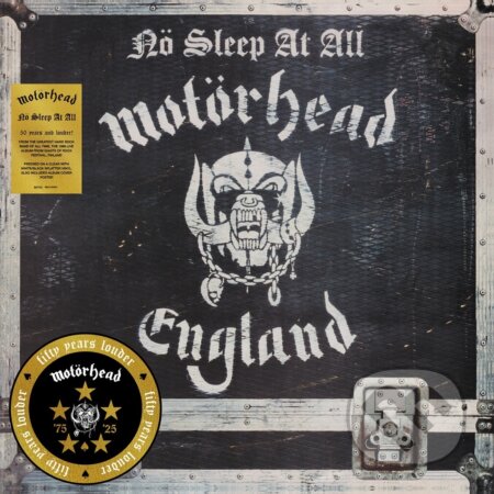 Hudobné CD: Motörhead: No Sleep At All (Universal Music). Universal Music, 2025 Hudobné CD: Motörhead: No Sleep At All (Universal Music). Universal Music, 2025