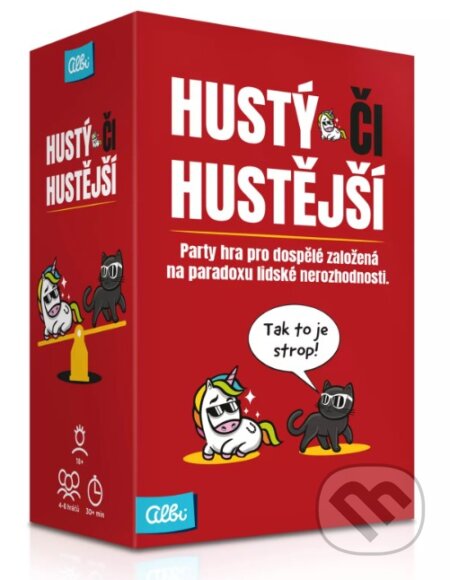 Společenská hra: Hustý či hustější (Albi). Albi, 2025 Společenská hra: Hustý či hustější (Albi). Albi, 2025