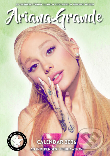 Nástěnný kalendář 2026: Ariana Grande (A3 29,7 x 42 cm) (Cure Pink). Cure Pink, 2025 Nástěnný kalendář 2026: Ariana Grande (A3 29,7 x 42 cm) (Cure Pink). Cure Pink, 2025
