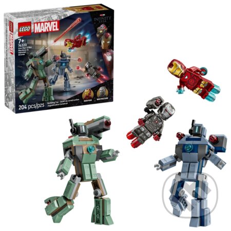 Společenská hra: LEGO® Super Heroes 76320 Iron Man a War Machine vs. Hammerove Drony (LEGO). LEGO, 2025 Společenská hra: LEGO® Super Heroes 76320 Iron Man a War Machine vs. Hammerove Drony (LEGO). LEGO, 2025