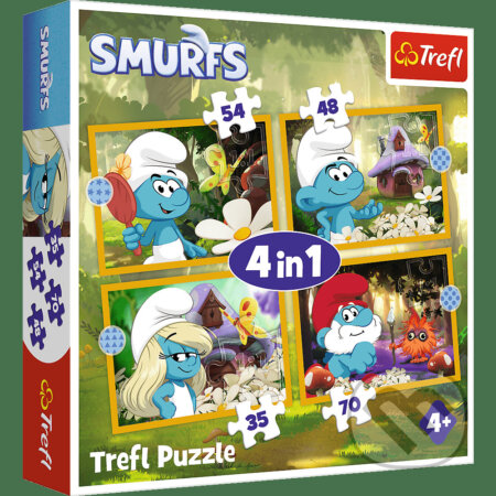 Puzzle: Trefl Puzzle 4v1 Život v šmolkovskej dedinke (Trefl). Trefl, 2025 Puzzle: Trefl Puzzle 4v1 Život v šmolkovskej dedinke (Trefl). Trefl, 2025