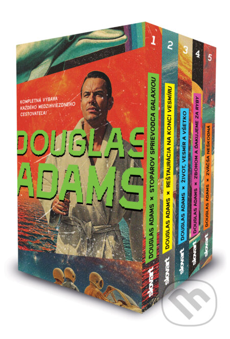Kniha: SET Stopárov sprievodca galaxiou (Douglas Adams). Slovart, 2025 Kniha: SET Stopárov sprievodca galaxiou (Douglas Adams). Slovart, 2025