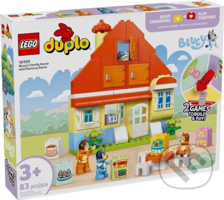 Spoločenská hra: LEGO® DUPLO® 10459 Dom Bluey a pamäťová hra (LEGO). LEGO, 2025 Spoločenská hra: LEGO® DUPLO® 10459 Dom Bluey a pamäťová hra (LEGO). LEGO, 2025