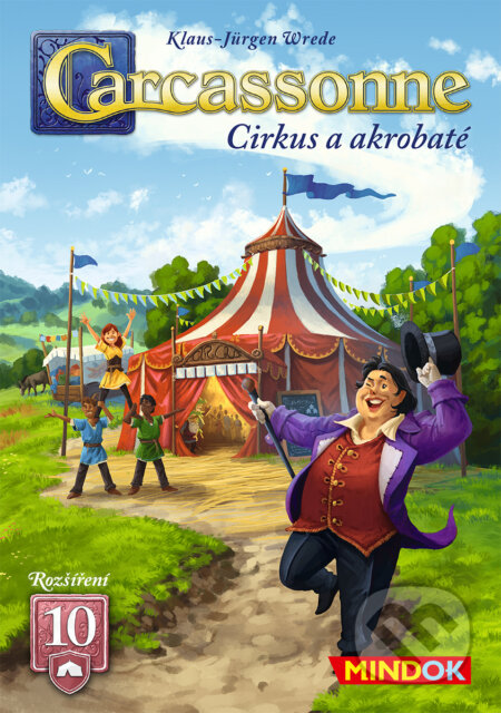 Spoločenská hra: Carcassonne 10: Cirkus a akrobaté 2025 (rozš.) (Mindok). Mindok, 2025 Spoločenská hra: Carcassonne 10: Cirkus a akrobaté 2025 (rozš.) (Mindok). Mindok, 2025