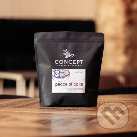 Kávy a čaje: Peace of cake (Concept Coffee Roasters). Concept Coffee Roasters, 2025 Kávy a čaje: Peace of cake (Concept Coffee Roasters). Concept Coffee Roasters, 2025