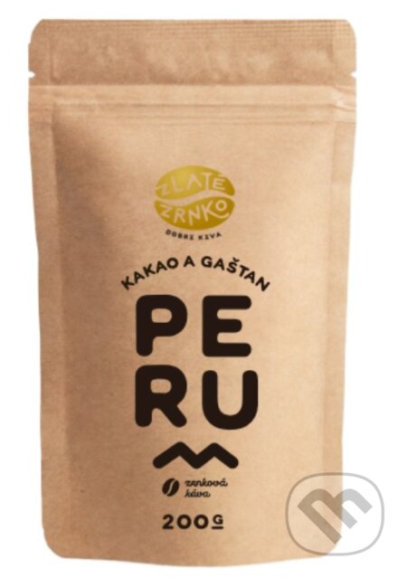 Kávy a čaje: Peru "Kakao a gaštan" (Zlaté Zrnko). Zlaté Zrnko Kávy a čaje: Peru "Kakao a gaštan" (Zlaté Zrnko). Zlaté Zrnko