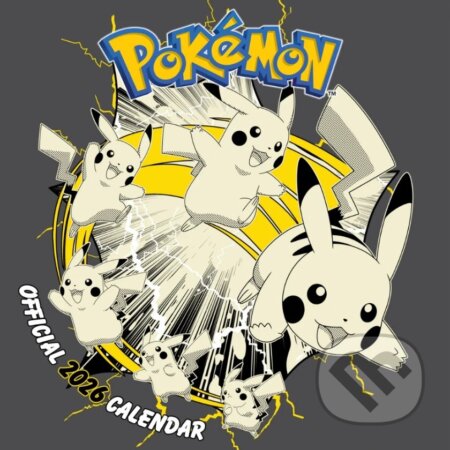 Oficiální nástěnný kalendář 2026 s plakátem: Pokémoni (SQ 30,5 x 30,5|61 cm) (Pokemon). Pokemon, 2025 Oficiální nástěnný kalendář 2026 s plakátem: Pokémoni (SQ 30,5 x 30,5|61 cm) (Pokemon). Pokemon, 2025