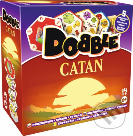 Společenská hra: Dobble Catan (Asmodée Édition LLC). Asmodée Édition LLC, 2025 Společenská hra: Dobble Catan (Asmodée Édition LLC). Asmodée Édition LLC, 2025