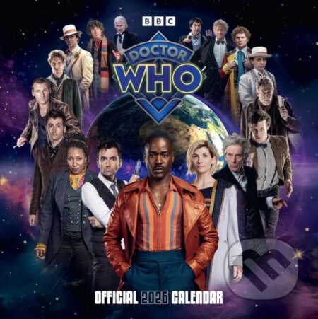 Oficiální nástěnný kalendář BBC 2026: Doctor Who Classic (SQ 30,5 x 30,5|61 cm) (Cure Pink). Cure Pink, 2025 Oficiální nástěnný kalendář BBC 2026: Doctor Who Classic (SQ 30,5 x 30,5|61 cm) (Cure Pink). Cure Pink, 2025