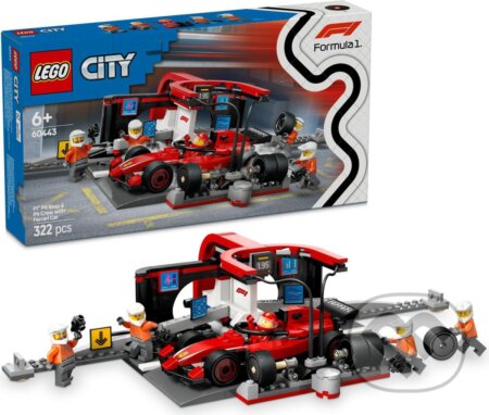 Spoločenská hra: LEGO® City 60443 Zastávka v F1® a Pit Crew s autom Ferrari (LEGO). LEGO, 2025 Spoločenská hra: LEGO® City 60443 Zastávka v F1® a Pit Crew s autom Ferrari (LEGO). LEGO, 2025