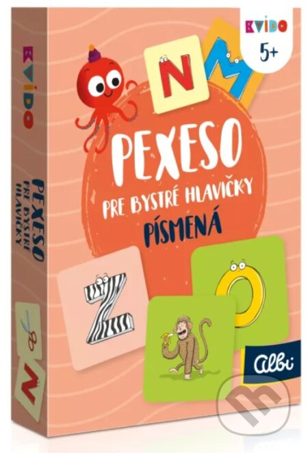 Spoločenská hra: Pexeso pre bystré hlavičky - Písmená (Albi). Albi, 2025 Spoločenská hra: Pexeso pre bystré hlavičky - Písmená (Albi). Albi, 2025