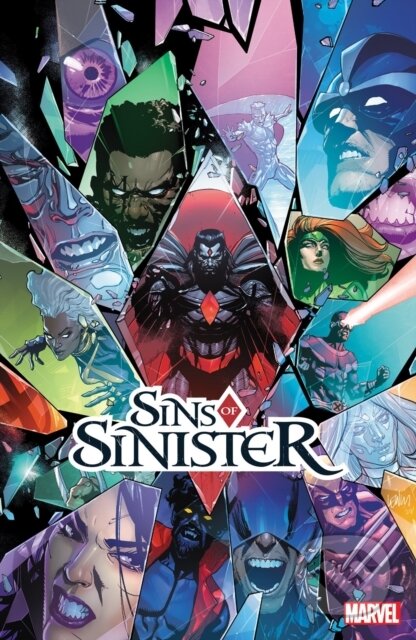 Kniha: Sins of Sinister (Al Ewing, Simon Spurrier a Kieron Gillen). , 2024 Kniha: Sins of Sinister (Al Ewing, Simon Spurrier a Kieron Gillen). , 2024