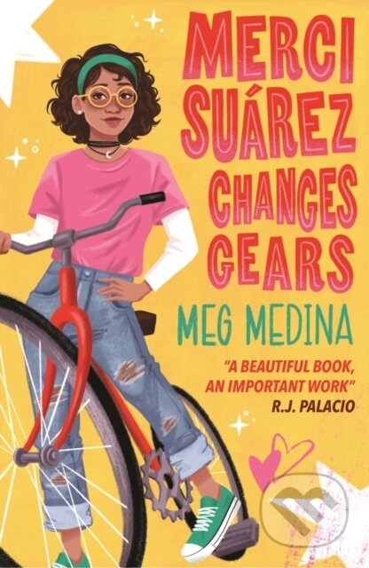 Kniha: Merci Suarez Changes Gears (Meg Medina). Walker books, 2024 Kniha: Merci Suarez Changes Gears (Meg Medina). Walker books, 2024