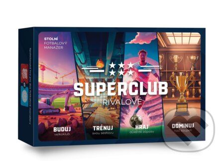 Spoločenská hra: Superclub Rivalové (Audun Egenberg). Asmodée Édition LLC, 2025 Spoločenská hra: Superclub Rivalové (Audun Egenberg). Asmodée Édition LLC, 2025