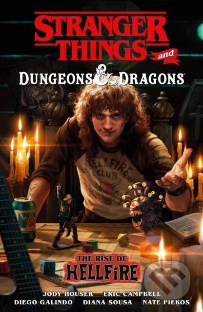 Kniha: Stranger Things and Dungeons & Dragons: The Rise of Hellfire (Diego Galindo, Jody Houser a Eric Campbell). Dark Horse, 2025 Kniha: Stranger Things and Dungeons & Dragons: The Rise of Hellfire (Diego Galindo, Jody Houser a Eric Campbell). Dark Horse, 2025