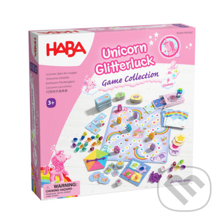 Společenská hra: Sada 9 hier Magický jednorožec (Haba). Haba, 2025 Společenská hra: Sada 9 hier Magický jednorožec (Haba). Haba, 2025