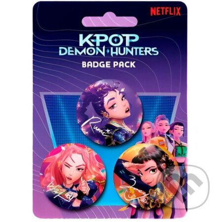 KPop Demon Hunters Set 3 odznaků (Merch). Merch, 2025 KPop Demon Hunters Set 3 odznaků (Merch). Merch, 2025