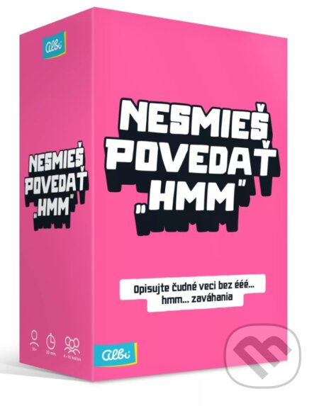 Společenská hra: Nesmieš povedať hmm (Albi). Albi, 2025 Společenská hra: Nesmieš povedať hmm (Albi). Albi, 2025