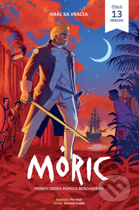 Kniha: Komiks MÓRIC 13. (Petr Kopl, Vladimír Dudlák a kolektív). Združenie Mórica Beňovského, 2025 Kniha: Komiks MÓRIC 13. (Petr Kopl, Vladimír Dudlák a kolektív). Združenie Mórica Beňovského, 2025
