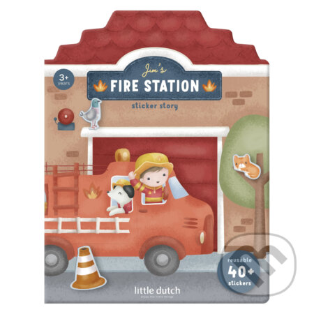 Spoločenská hra: Knižka so samolepkami Hasičská stanica Jim (Little Dutch). Little Dutch, 2025 Spoločenská hra: Knižka so samolepkami Hasičská stanica Jim (Little Dutch). Little Dutch, 2025