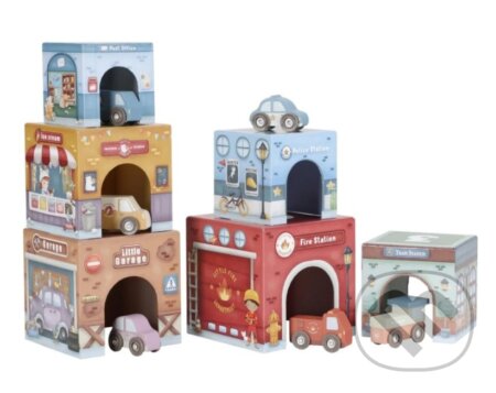 Spoločenská hra: Kocky stohovacie s autíčkami (Little Dutch). Little Dutch, 2025 Spoločenská hra: Kocky stohovacie s autíčkami (Little Dutch). Little Dutch, 2025