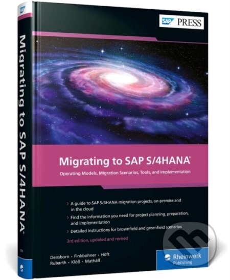 Kniha: Migrating to SAP S/4HANA (Boris Rubarth, Petra Kloess, Martina Hoeft, Kim Mathass, Frank Finkbohner a Frank Densborn). SAP Press, 2024 Kniha: Migrating to SAP S/4HANA (Boris Rubarth, Petra Kloess, Martina Hoeft, Kim Mathass, Frank Finkbohner a Frank Densborn). SAP Press, 2024