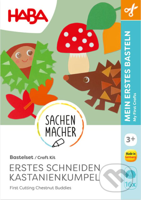 Spoločenská hra: Kreatívna sada Prvé strihanie gaštanových kamarátov (Haba). Haba, 2025 Spoločenská hra: Kreatívna sada Prvé strihanie gaštanových kamarátov (Haba). Haba, 2025