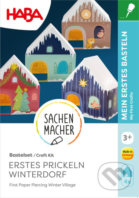 Spoločenská hra: Kreatívna sada Prvé prepichovanie papiera zimná dedinka (Haba). Haba, 2025 Spoločenská hra: Kreatívna sada Prvé prepichovanie papiera zimná dedinka (Haba). Haba, 2025