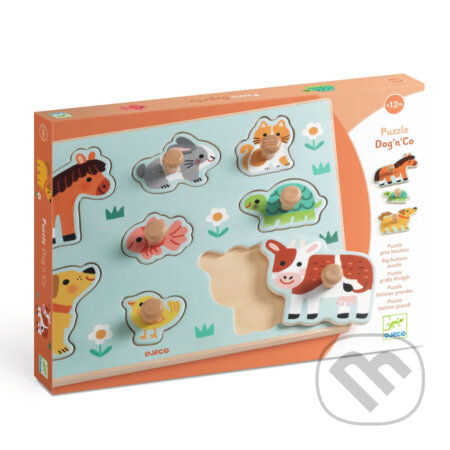 Puzzle: Farmárske zvieratká (Dog'n'Co): puzzle s úchytkami (Djeco). Djeco, 2025 Puzzle: Farmárske zvieratká (Dog'n'Co): puzzle s úchytkami (Djeco). Djeco, 2025