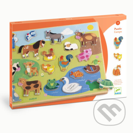Puzzle: Farmárske zvieratká: drevené edukačné puzzle (Djeco). Djeco, 2025 Puzzle: Farmárske zvieratká: drevené edukačné puzzle (Djeco). Djeco, 2025